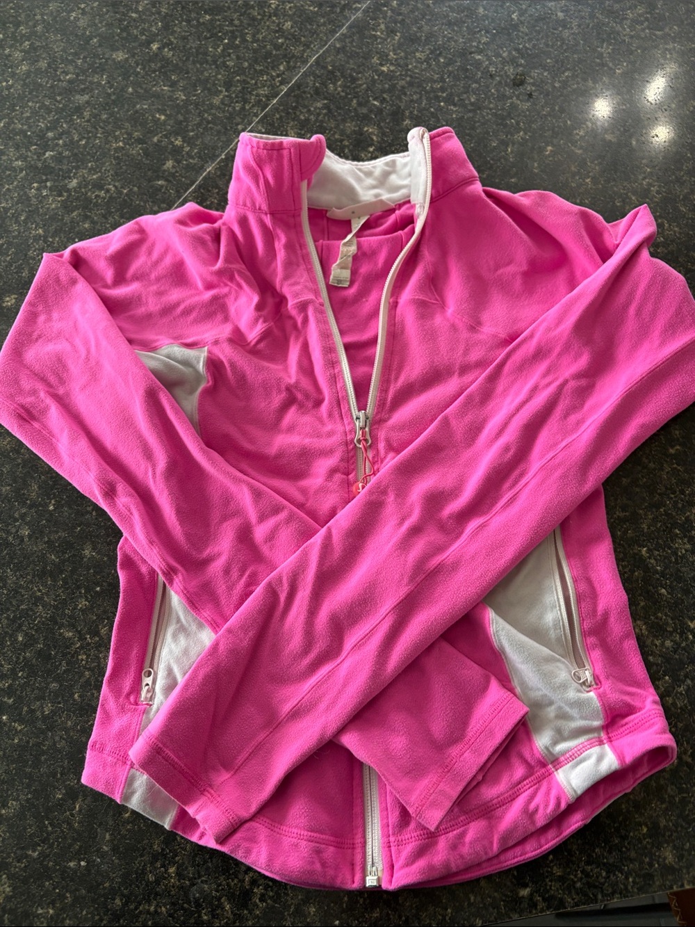 lululemon athletica Hot Pink and Light Pink Half-Zip Fleece